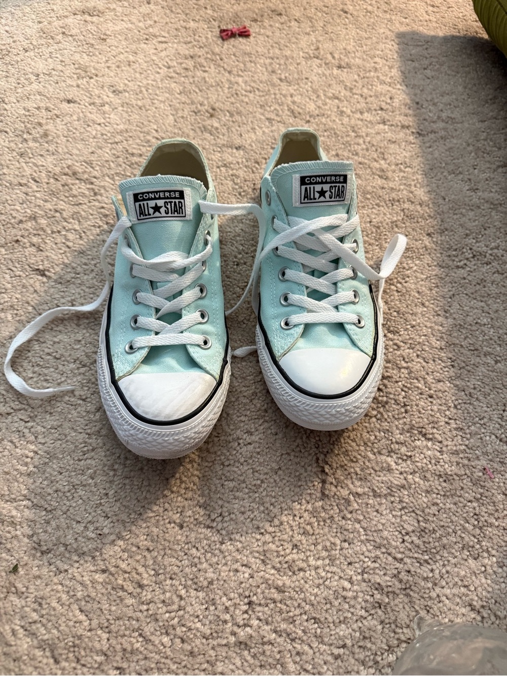 Converse Low Top Sneakers - Mint Green and White